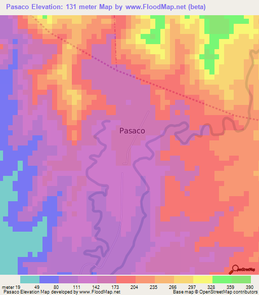 Pasaco,Guatemala Elevation Map