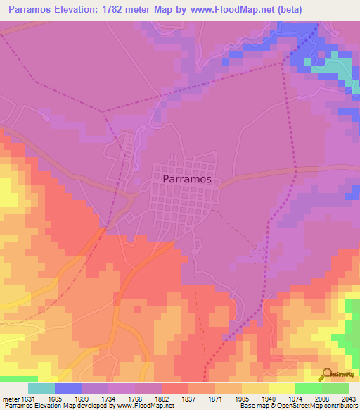 Parramos,Guatemala Elevation Map