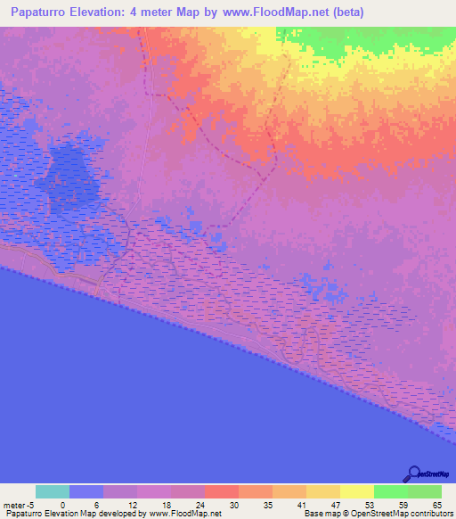 Papaturro,Guatemala Elevation Map