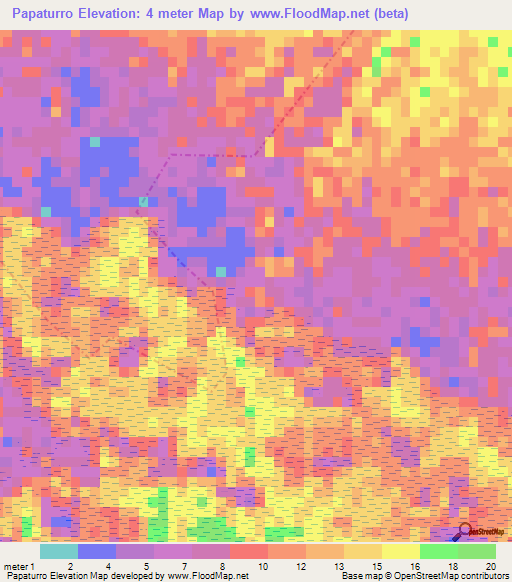 Papaturro,Guatemala Elevation Map