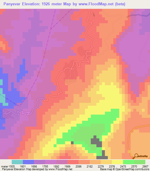 Panyevar,Guatemala Elevation Map