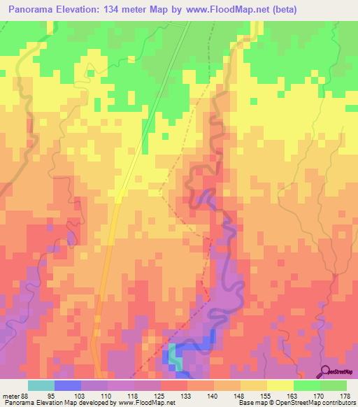 Panorama,Guatemala Elevation Map