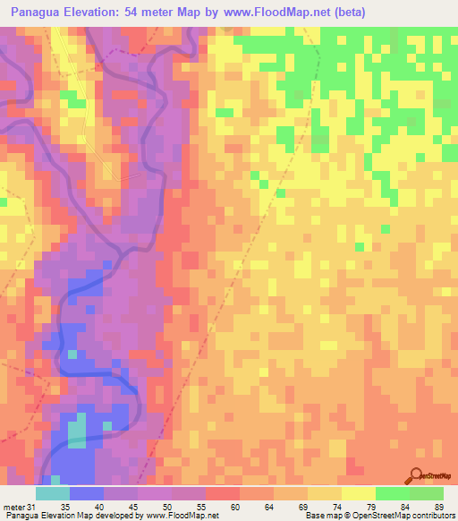 Panagua,Guatemala Elevation Map