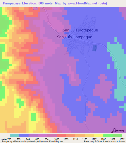 Pampacaya,Guatemala Elevation Map