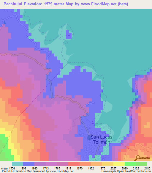 Pachitulul,Guatemala Elevation Map