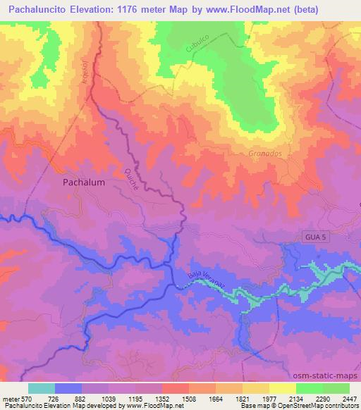 Pachaluncito,Guatemala Elevation Map