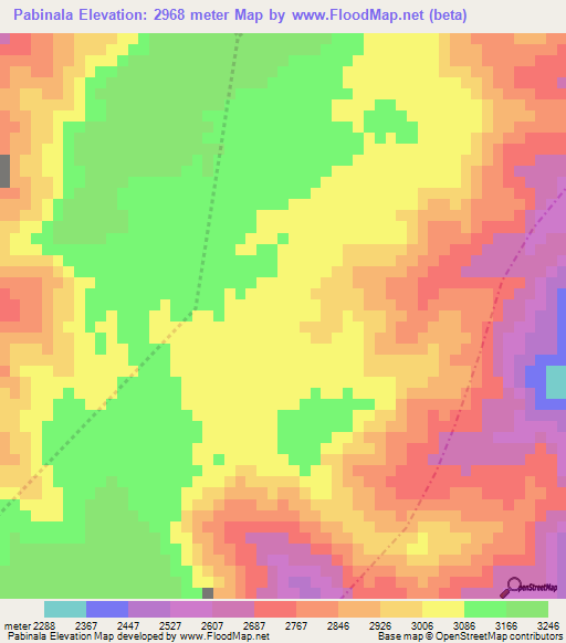 Pabinala,Guatemala Elevation Map