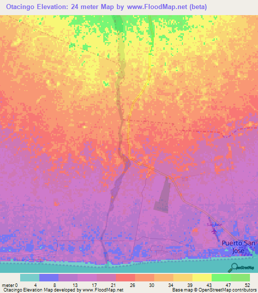 Otacingo,Guatemala Elevation Map