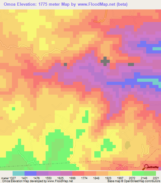 Omoa,Guatemala Elevation Map