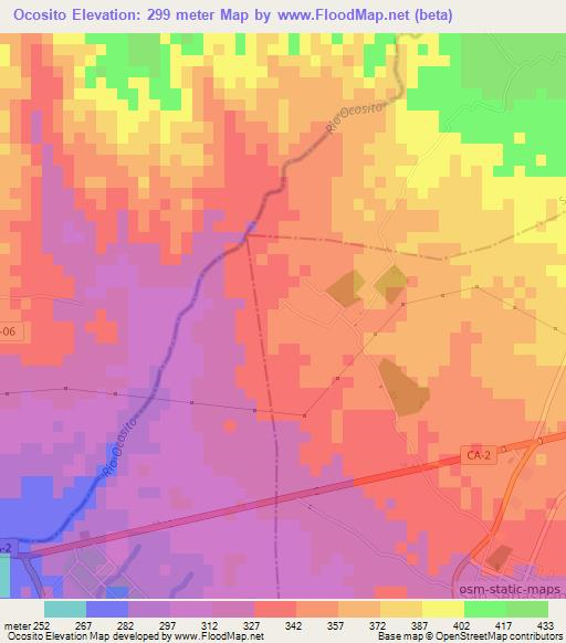 Ocosito,Guatemala Elevation Map