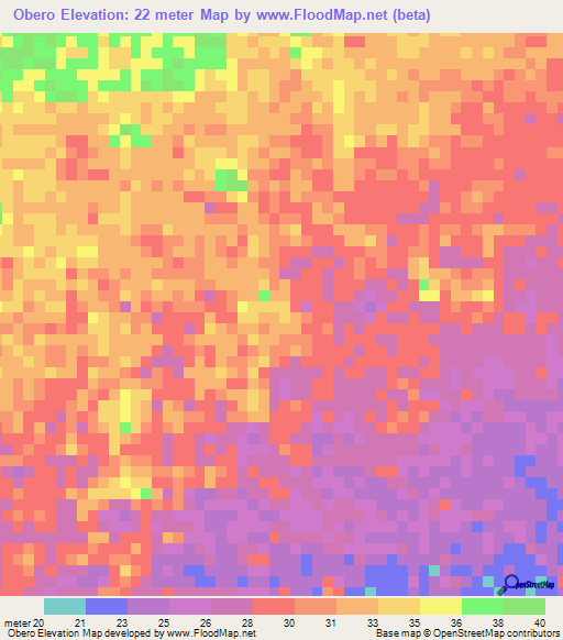 Obero,Guatemala Elevation Map