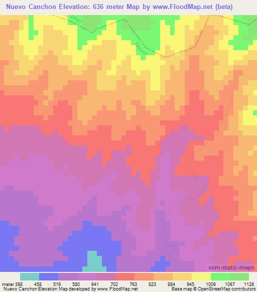 Nuevo Canchon,Guatemala Elevation Map