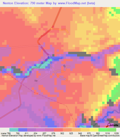 Nenton,Guatemala Elevation Map