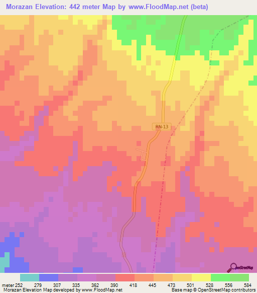 Morazan,Guatemala Elevation Map