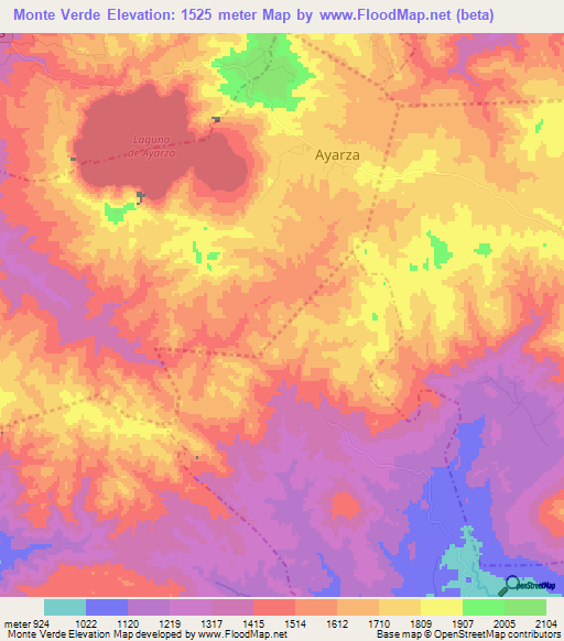 Monte Verde,Guatemala Elevation Map