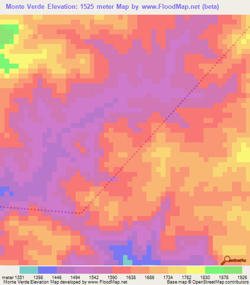 Monte Verde,Guatemala Elevation Map