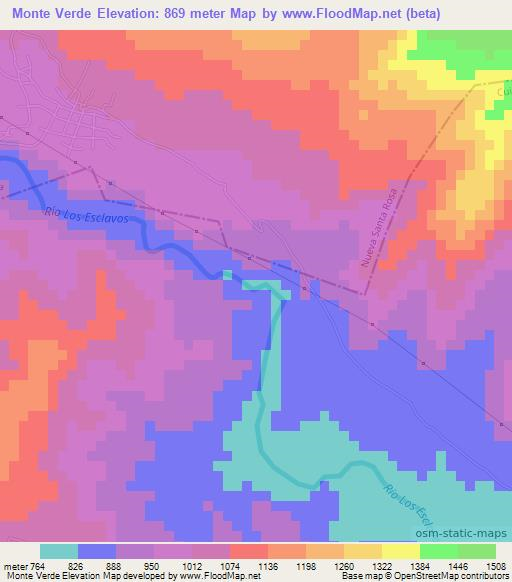 Monte Verde,Guatemala Elevation Map