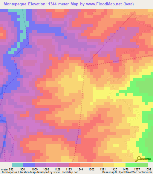 Montepeque,Guatemala Elevation Map