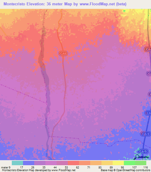 Montecristo,Guatemala Elevation Map