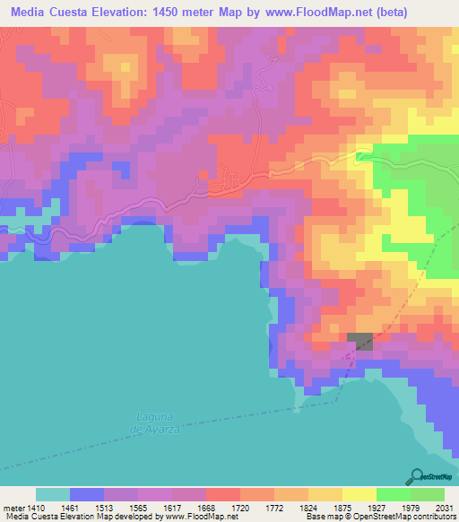 Media Cuesta,Guatemala Elevation Map