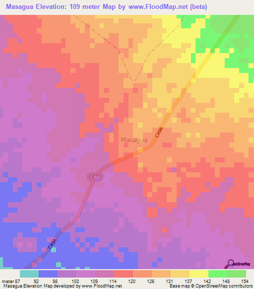 Masagua,Guatemala Elevation Map