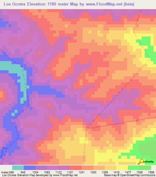 Los Ocotes,Guatemala Elevation Map