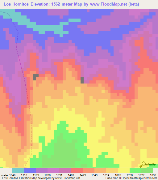 Los Hornitos,Guatemala Elevation Map