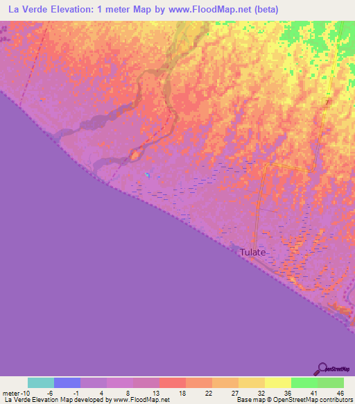 La Verde,Guatemala Elevation Map