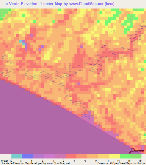 La Verde,Guatemala Elevation Map