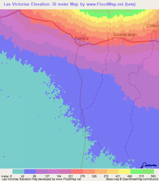 Las Victorias,Guatemala Elevation Map