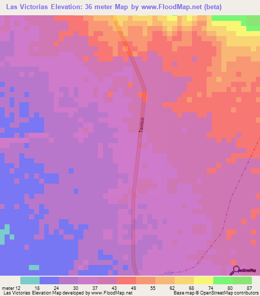 Las Victorias,Guatemala Elevation Map