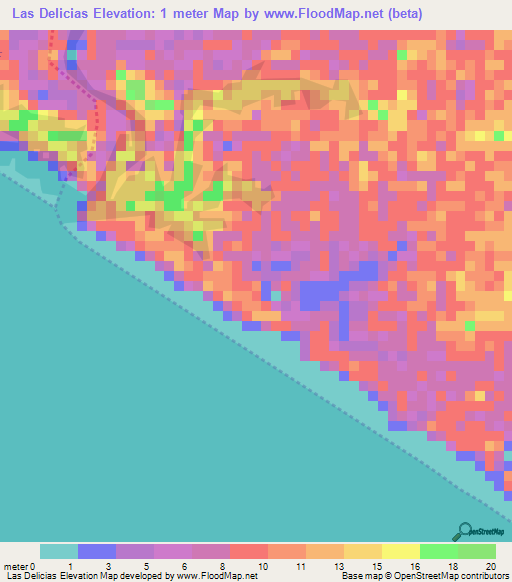 Las Delicias,Guatemala Elevation Map