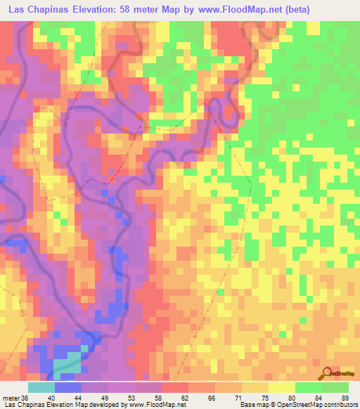 Las Chapinas,Guatemala Elevation Map