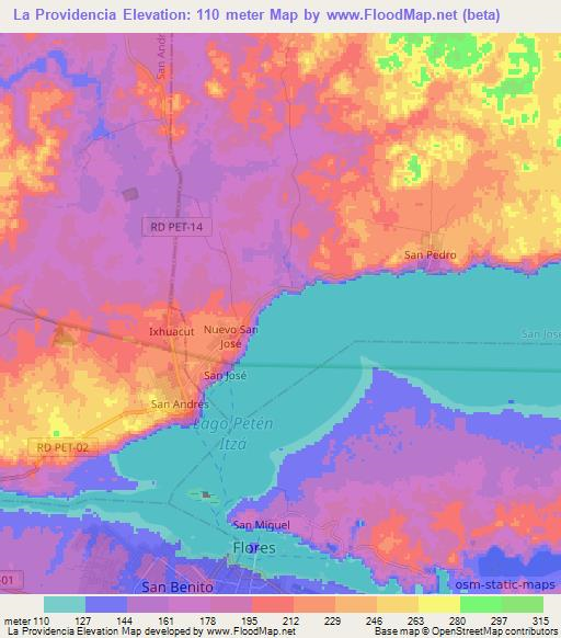 La Providencia,Guatemala Elevation Map