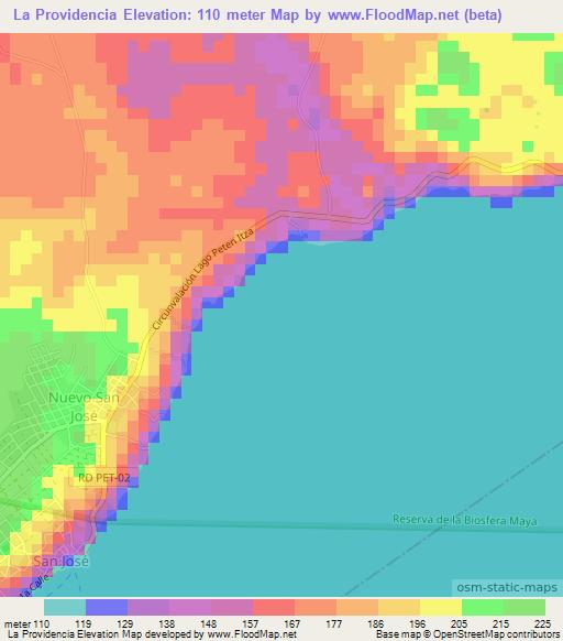 La Providencia,Guatemala Elevation Map