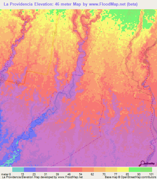 La Providencia,Guatemala Elevation Map