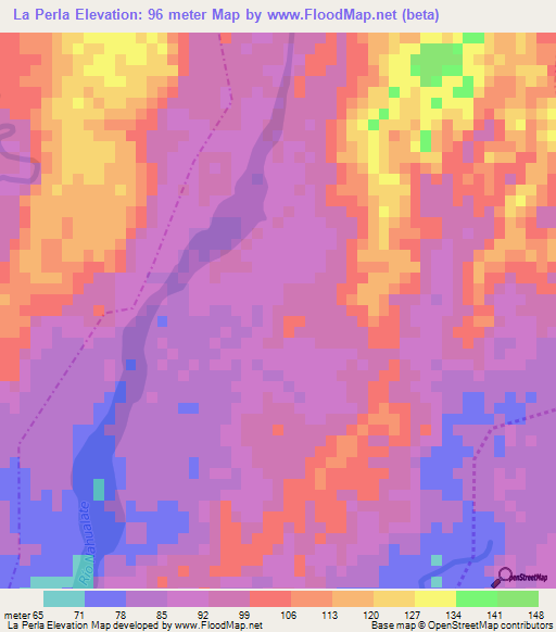 La Perla,Guatemala Elevation Map