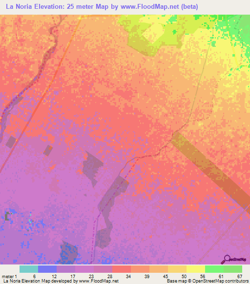 La Noria,Guatemala Elevation Map