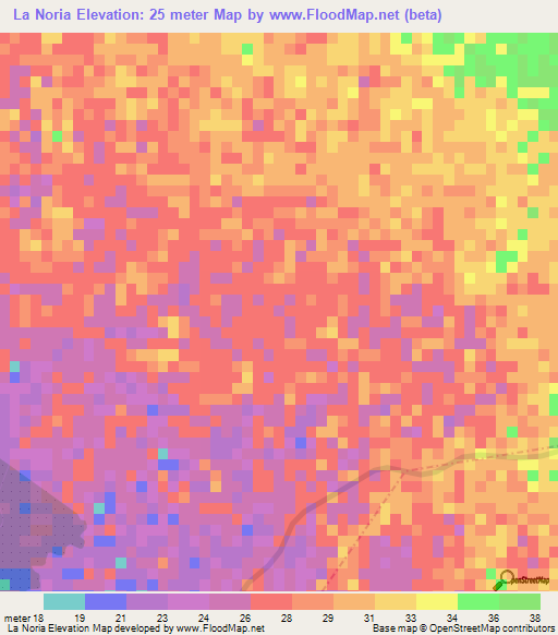 La Noria,Guatemala Elevation Map