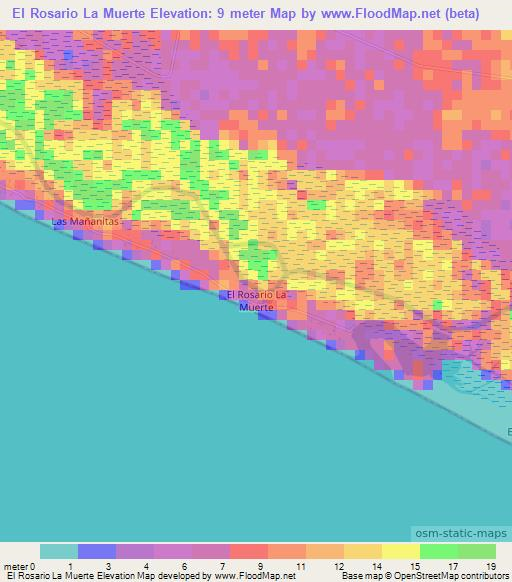 El Rosario La Muerte,Guatemala Elevation Map