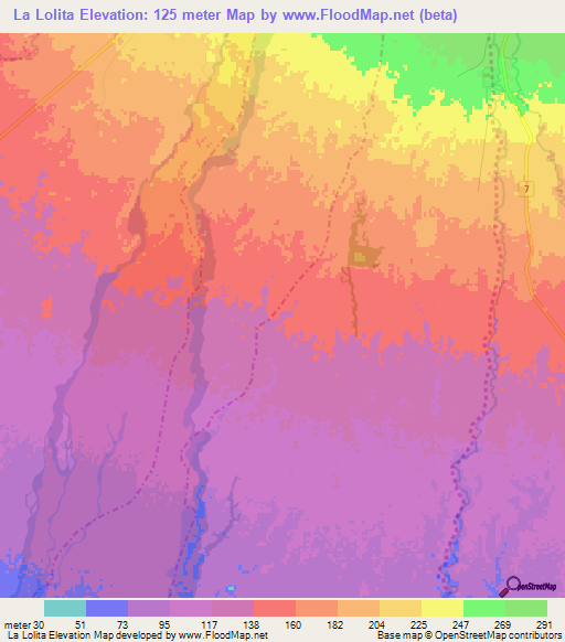 La Lolita,Guatemala Elevation Map