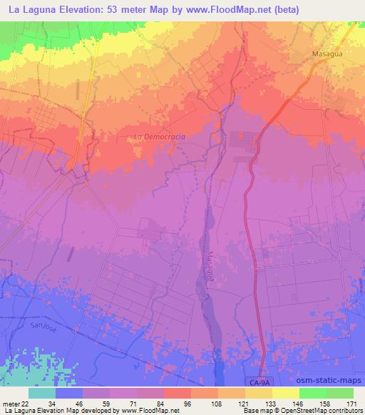 La Laguna,Guatemala Elevation Map