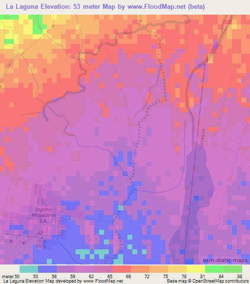 La Laguna,Guatemala Elevation Map