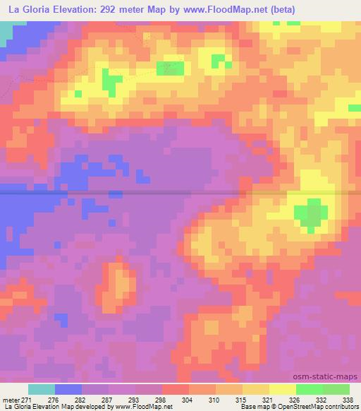 La Gloria,Guatemala Elevation Map