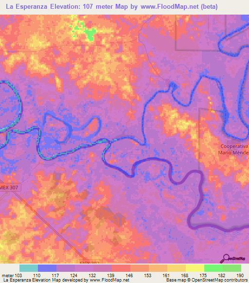 La Esperanza,Guatemala Elevation Map