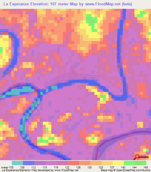 La Esperanza,Guatemala Elevation Map