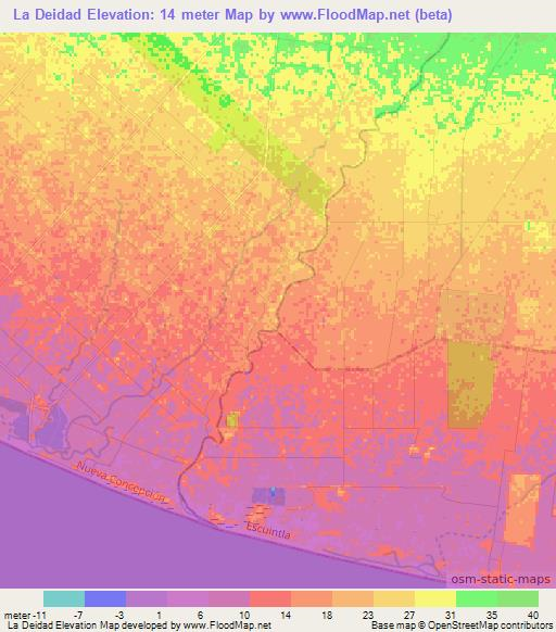 La Deidad,Guatemala Elevation Map