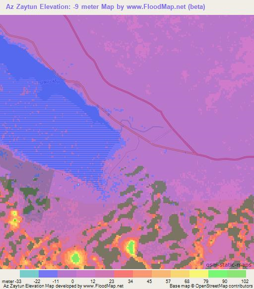 Az Zaytun,Egypt Elevation Map