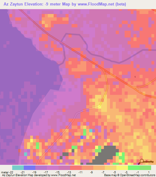 Az Zaytun,Egypt Elevation Map