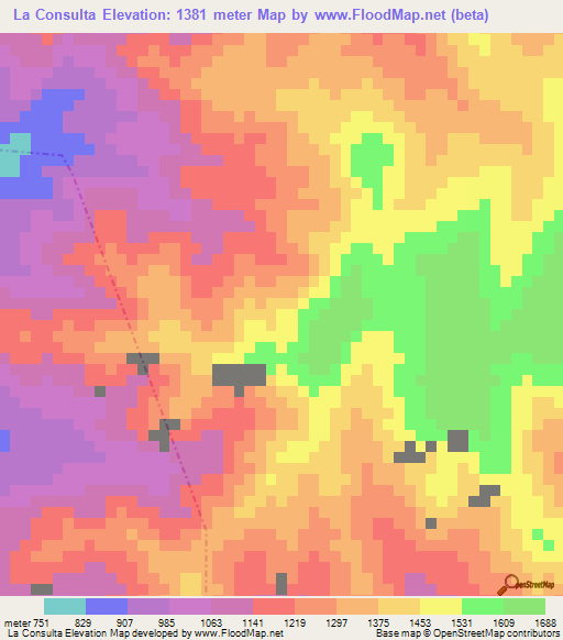 La Consulta,Guatemala Elevation Map